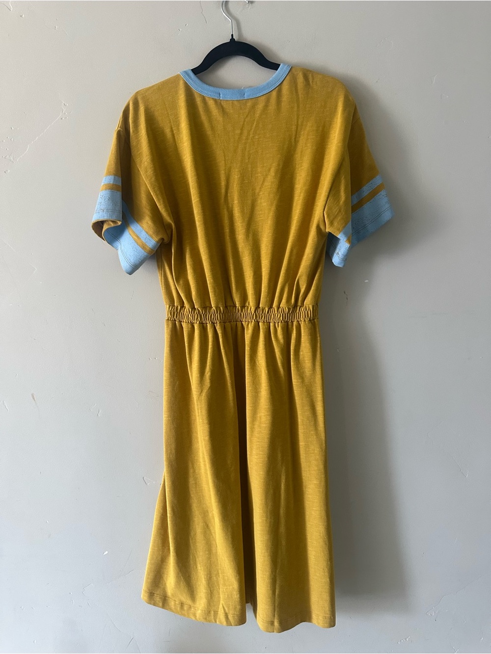 Sundry Mustard and Light Blue '11' Jersey Dress - Picture 5 of 6